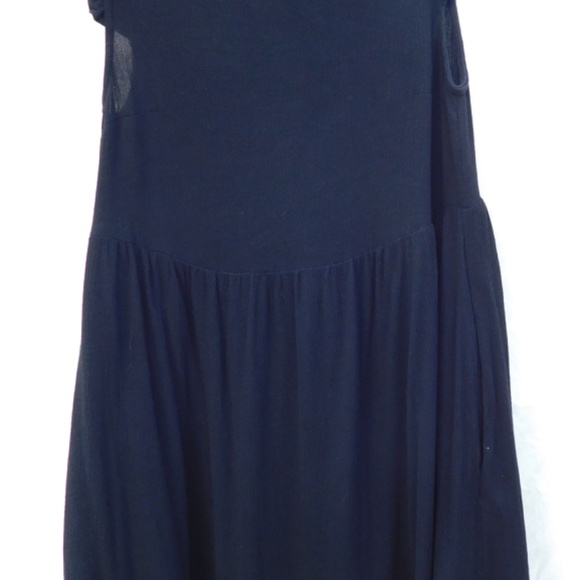 Urban Outfitters dress S, ruffle, black, rayon, pockets, sleeveless, lined - Picture 13 of 13